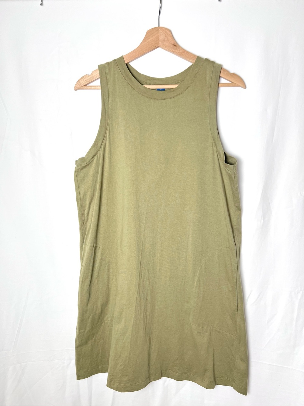 Old Navy Olive Green Women's High Neck Tank Dress